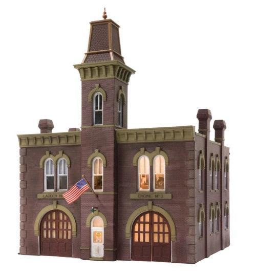 Woodland Scenics BR5034 HO Scale Firehouse Train Structure - PowerHobby