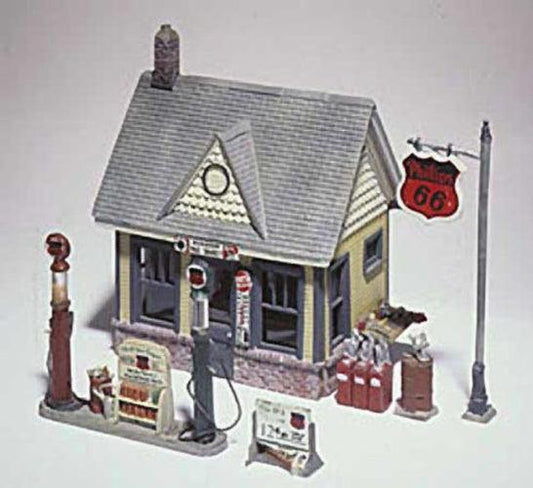 Woodland Scenics D223 HO Gas Station Structure Kit - PowerHobby