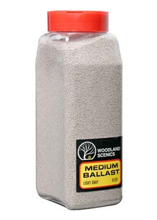 Woodland Scenics B1381  Ballast Medium Light Gray 32oz - PowerHobby