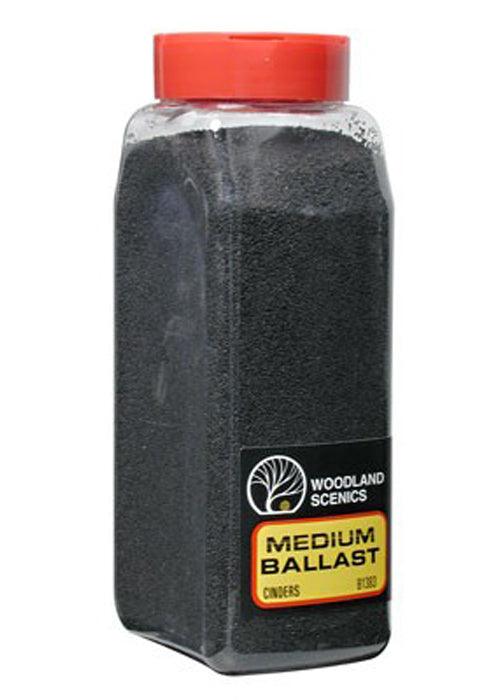 Woodland Scenics B1383 Ballast Medium Cinder 32oz - PowerHobby