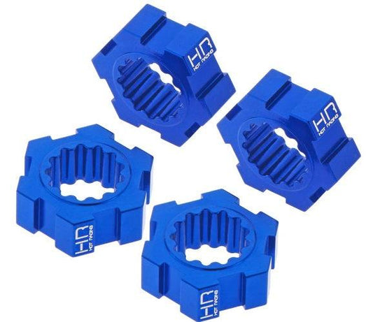 Hot Racing XMX1006 Aluminum 24mm Hex Hub Blue Traxxas X-Maxx - PowerHobby