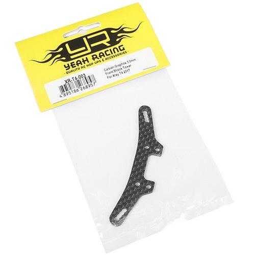 Yeah Racing XR-T4-003 Carbon Graphite 3.0mm Front Shock Tower Xray T4 - PowerHobby