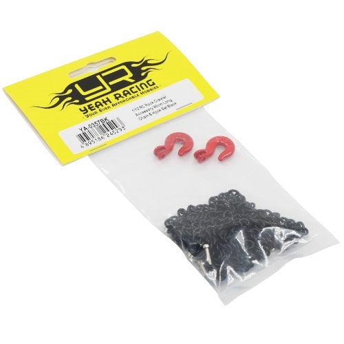 Yeah Racing 1/10 RC Rock Crawler Accessory 96cm Long Chain and Hook Set Black - PowerHobby