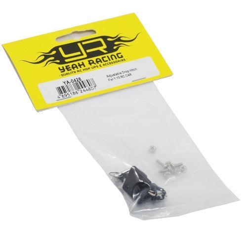 Yeah Racing YA-0428 Adjustable Drop Hitch Black For 1/10 Rc Car - PowerHobby