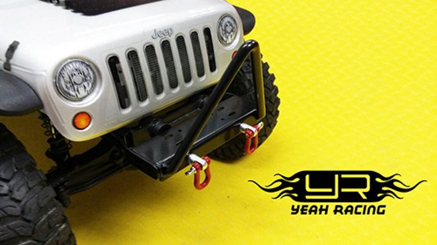 Yeah Racing YA-0454 Stinger Steel Bumper /Winch Mount and Shackles Axial SCX10 - PowerHobby