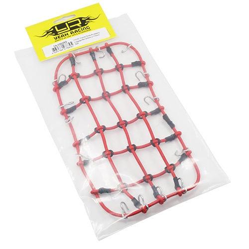 Yeah Racing 1/10 RC Crawler Scale Accessory Luggage Net 200mm x 110mm Red - PowerHobby