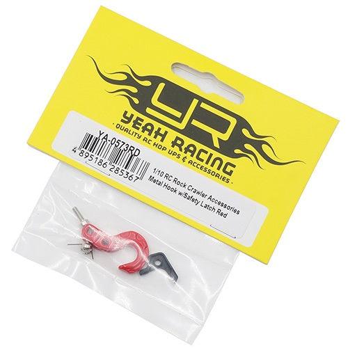 Yeah Racing YA-0573RD Scale Spring Loaded Metal Hook Red 1/10 Rock Crawler - PowerHobby