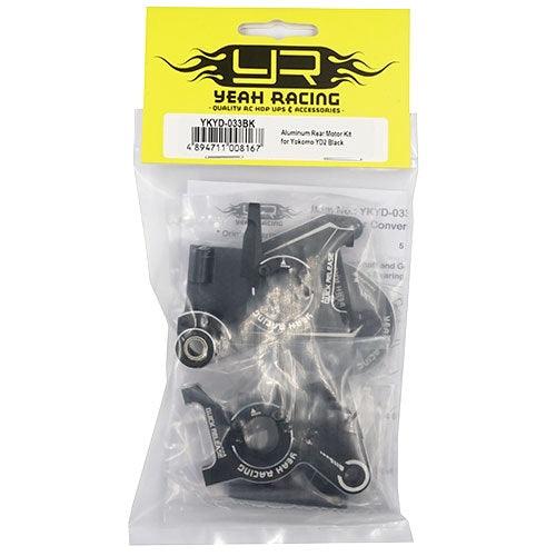 Yeah Racing Aluminum Rear Motor Kit for Yokomo YD2 Black - PowerHobby