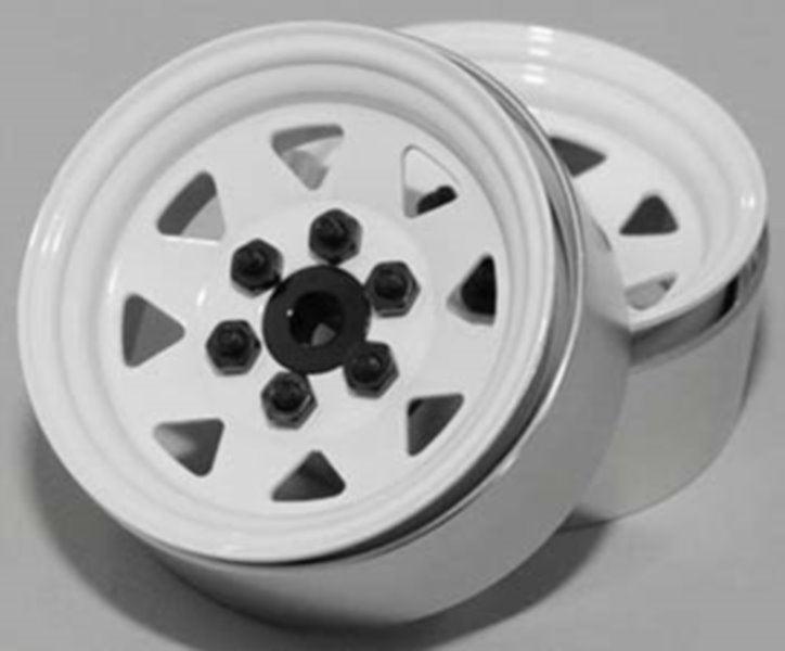 RC4WD Z-W0128 6 Lug Wagon 1.9 Steel Stamped Beadlock Wheels White - PowerHobby