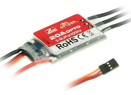 ZTW Spider 20A OPTO Multirotor ESC SimonK Speed Controller - PowerHobby