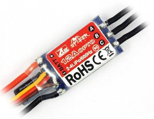 ZTW Spider 12A OPTO Multirotor ESC SimonK Speed Controller NO BEC - PowerHobby